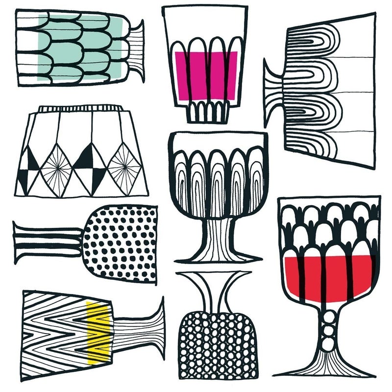 Ideal Home Range 40 Count 3-Ply Paper Cocktail Napkins, Marimekko Collection (Kippis) - Image 5