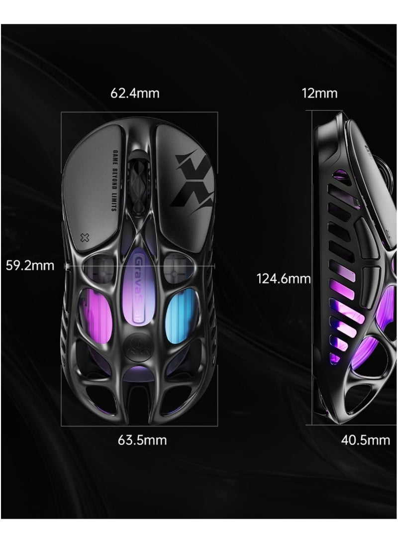 فيبكا Mercury X Wireless Gaming Mouse – 49g Ultra-Light, 32,000 DPI, PAW3950 Sensor, RGB, Tri-Mode, 1000Hz Polling, Programmable Buttons - Image 2
