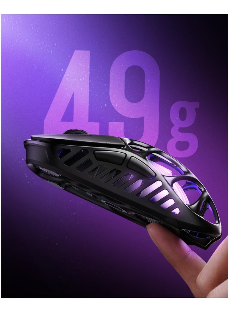 فيبكا Mercury X Wireless Gaming Mouse – 49g Ultra-Light, 32,000 DPI, PAW3950 Sensor, RGB, Tri-Mode, 1000Hz Polling, Programmable Buttons - Image 3