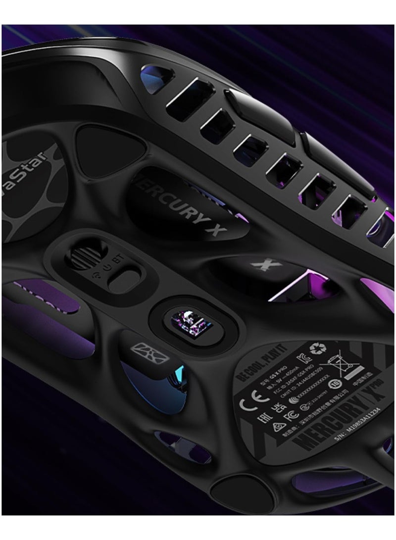 فيبكا Mercury X Wireless Gaming Mouse – 49g Ultra-Light, 32,000 DPI, PAW3950 Sensor, RGB, Tri-Mode, 1000Hz Polling, Programmable Buttons - Image 4
