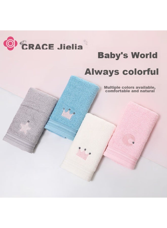 Grace Jieliya Children's Towels, Xinjiang Cotton, Class A Pure Cotton, Face Washing, Home Use, Cartoon Cute, Baby Absorbent Small Towels, 4-pack - Image 5