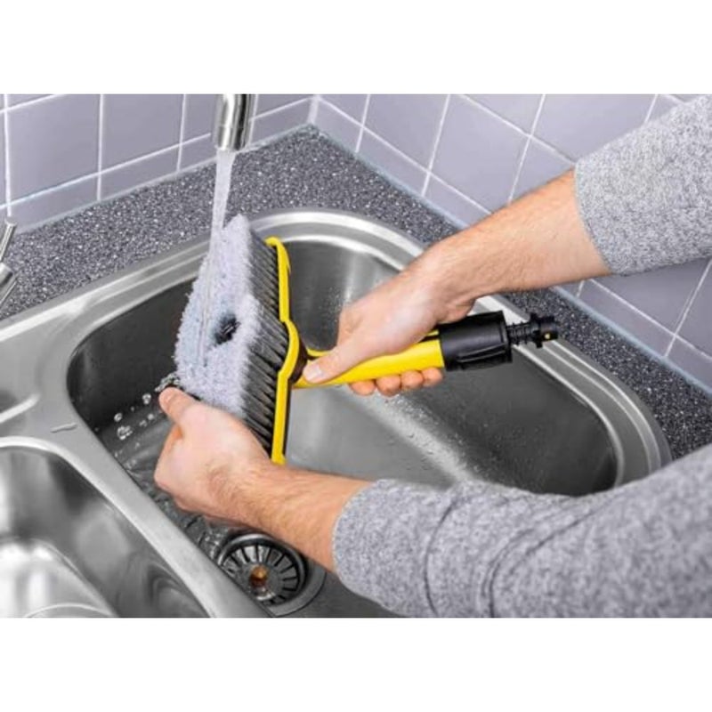 فرشاة غسيل متوافقة مع غسالات الضغط Karcher K2-K7، فرشاة تنظيف أفقية عالية الضغط مع أداة توزيع منظف مثالية للسيارات والباحات والتزيين وأثاث الحدائق - Image 4