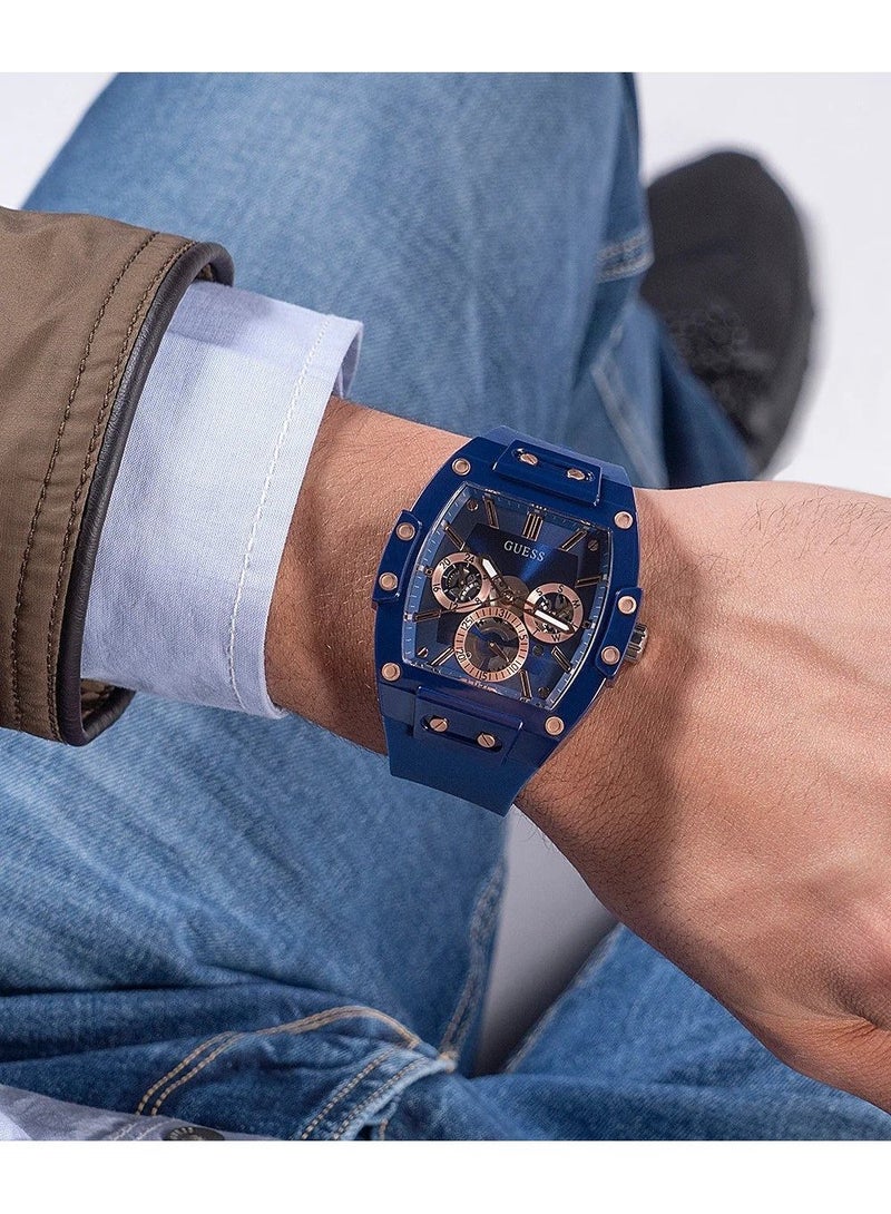 GUESS ساعة يد رجالية بعقارب من السيليكون - GW0203G7 - 43 ملم - Image 5