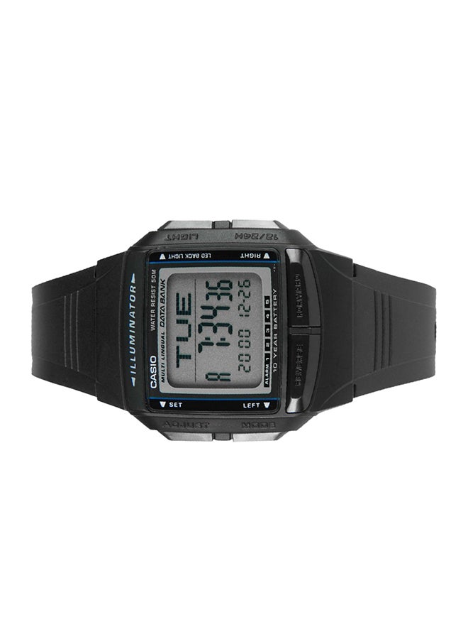 CASIO Men Illuminator Quartz Digital Watch DB-36-1AVSDF - 37 mm - Black - Image 3