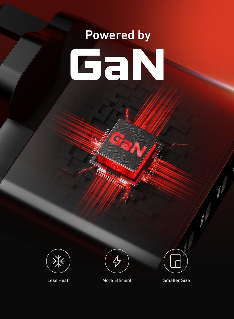 TELUX VOLTFLOW 100W Type-C Wall Charger, 4-Port Fast Charging for Laptop, Tablet & Mobile, Overcharge & Short Circuit Protection, Compact & Universal Compatibility, Black - Image 5