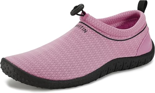 WHITIN Water Shoes for Women Quick Dry Swim Barefoot Aqua Socks Beach Minimalist Size 9 Comfort Surfing Athletic Boating Running River Sneaker Pink 40 - Image 1