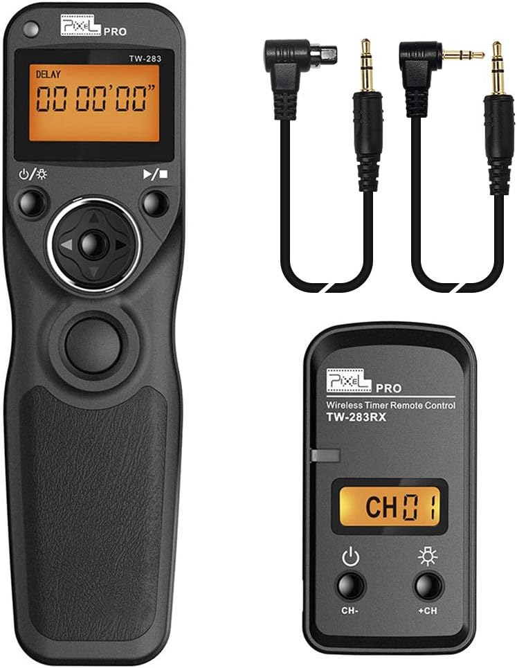 Pixel Wireless Shutter Release Comaptible for Canon, TW-283 E3/N3 Wireless Remote Control Timer Shutter Release Cable Compatible for Canon EOS 1300D 1100D 760D 750D 5D IV III 1D 6D II 7D - Image 1