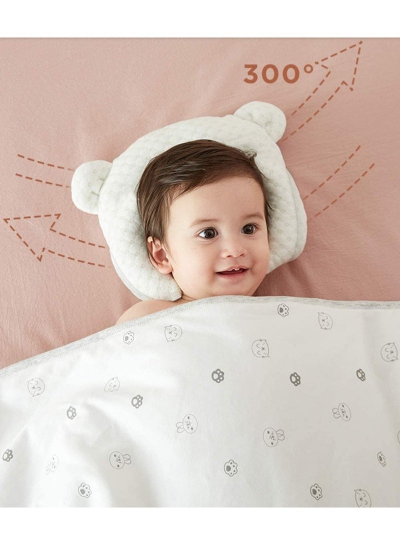 Baby Pillows for Newborn Sleeping(0-12months) Prevent Flat Head Nursery Head Shaping Infant Unisex Latex Pillow Head Protection Support - Image 5