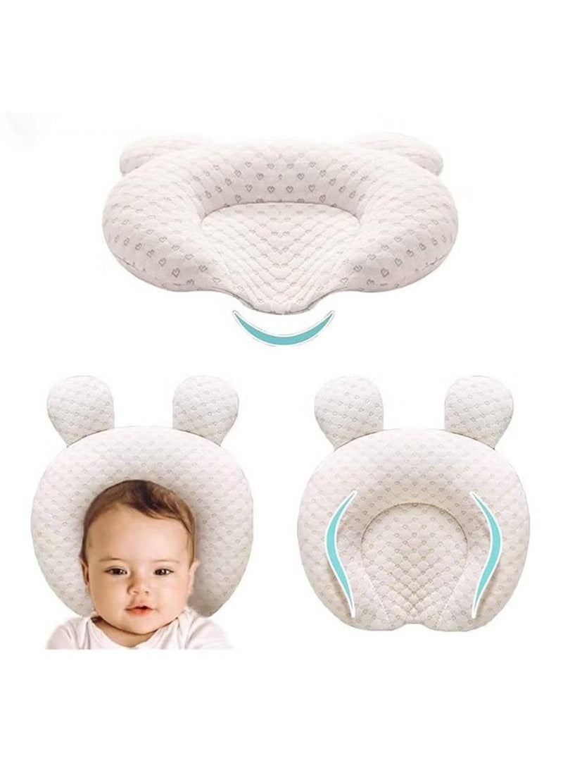 Baby Pillows for Newborn Sleeping(0-12months) Prevent Flat Head Nursery Head Shaping Infant Unisex Latex Pillow Head Protection Support - Image 1