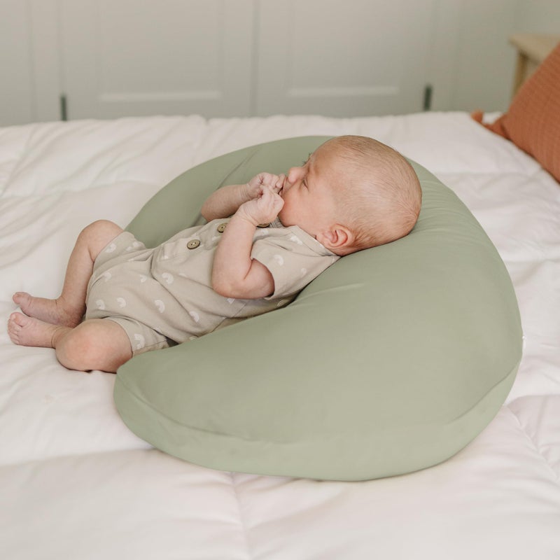 Konssy 2 Pack Nursing Pillow Covers, Stretchy and Soft Nursing Cover for Breastfeeding, Pillow Slipcover for Baby Girls and Boys Newborn (Fog Green, Rabbit) - Image 4