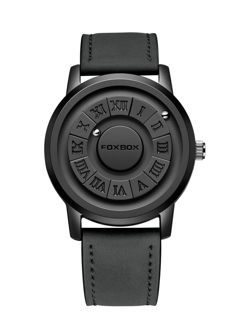 FOXBOX New Men's Creative Magnetic Scrolling Beads Quartz Watch for Men Waterproof watches - Image 1