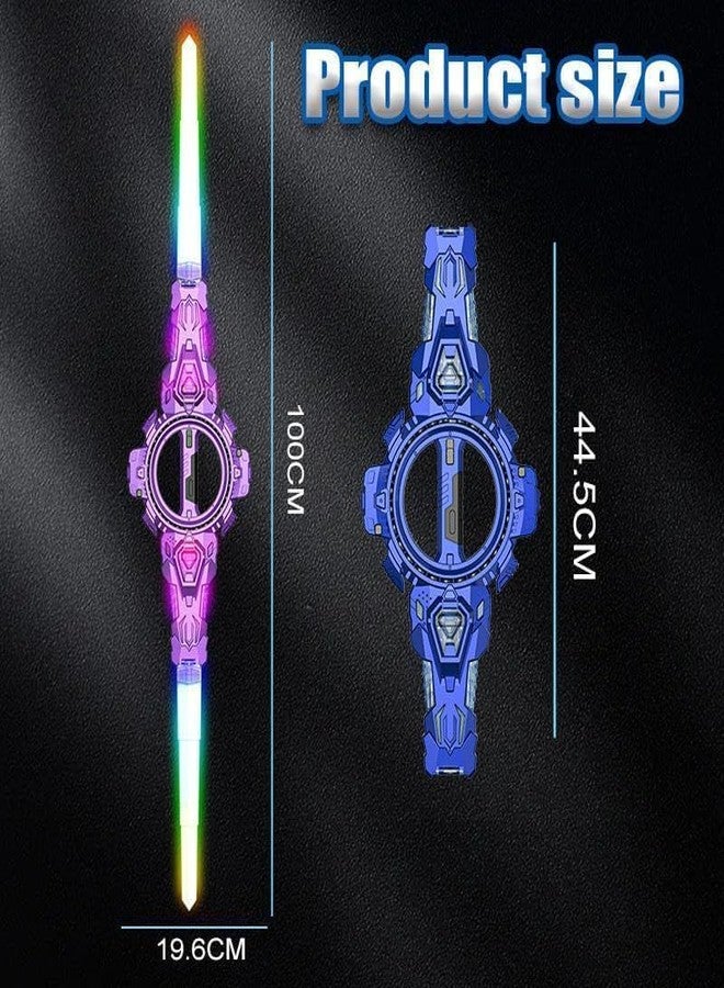 DRONTER LED Rotating Double-Edged Light Up Sword Toy for Kids - Colorful Glowing Action Toy Stick for Boys & Girls, Party & Play Gift - Image 2