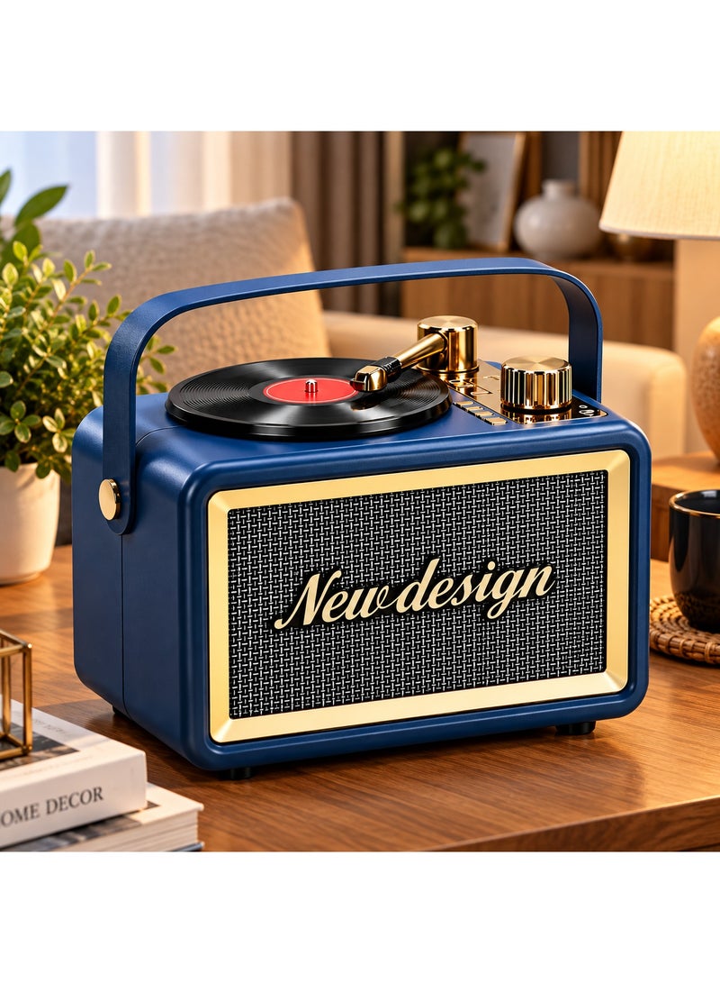 Feexot FX-2531B Retro Vintage Radio & Bluetooth Speaker, Gramophone Style Home Decor Ornament, Tabletop Decorative Accent – Multicolor - Image 1