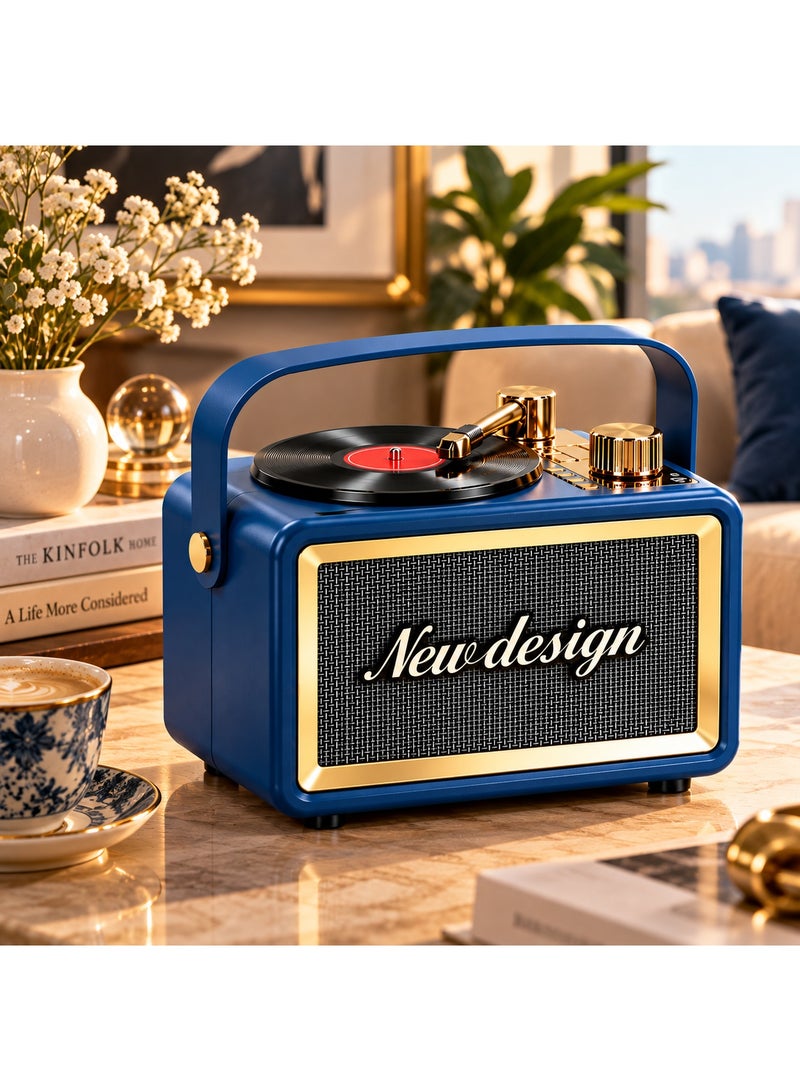 Feexot FX-2531B Retro Vintage Radio & Bluetooth Speaker, Gramophone Style Home Decor Ornament, Tabletop Decorative Accent – Multicolor - Image 3