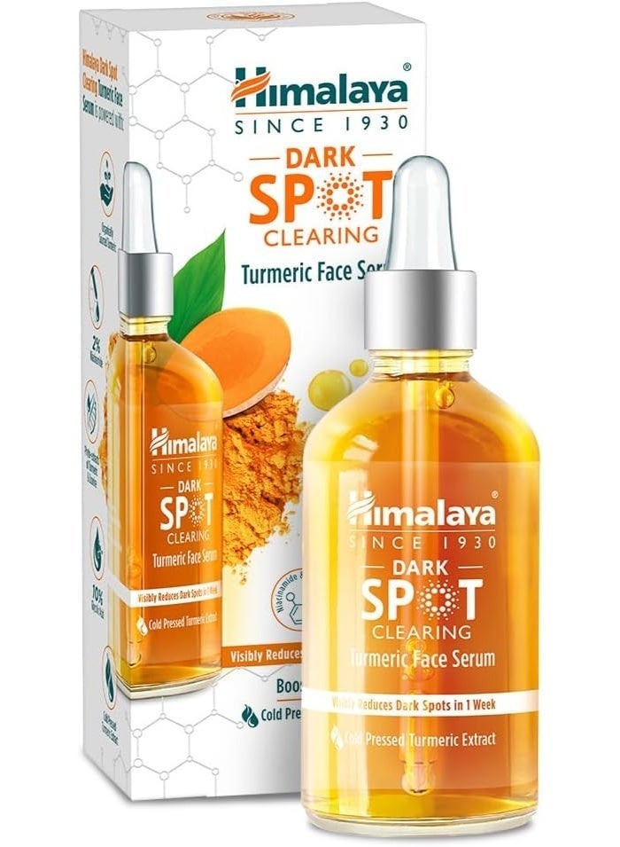 Himalayan Himalaya Dark Spot Clearing Turmeric Face Serum Organically sourced Glycolic 30ml - Image 1
