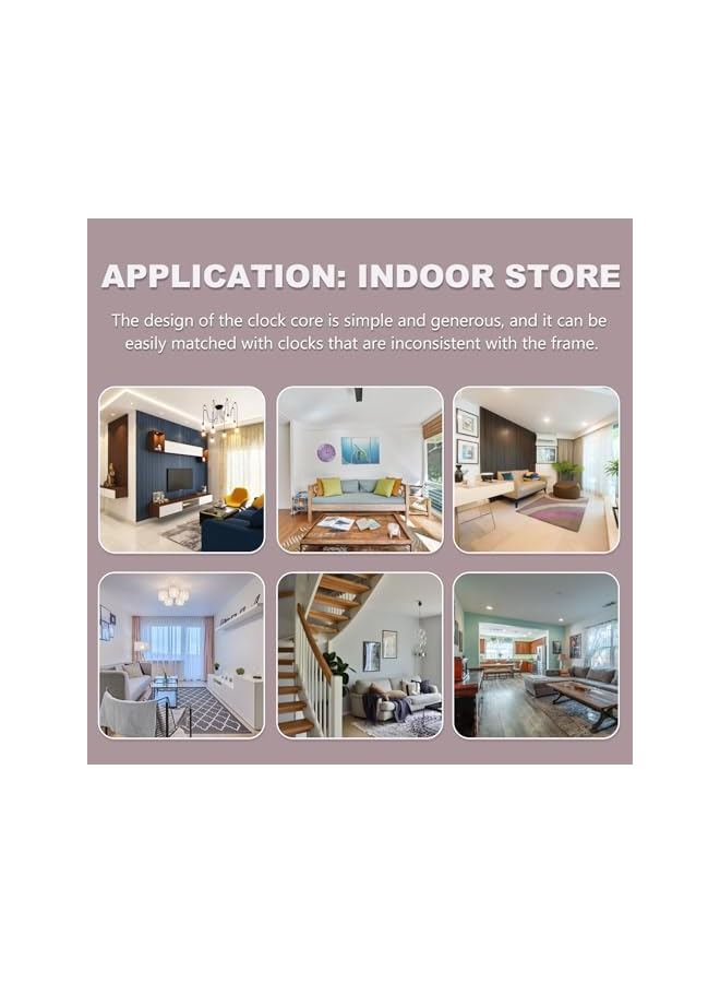 The Bros ساعة حائط DIY مجموعة 2 آلية حركة الساعة مجموعة أدوات DIY قطع غيار ساعة كوارتز استبدال مع عقارب الساعة ومحرك لملحقات إصلاح ساعة الحائط أجزاء ساعة سوداء فضية - Image 5