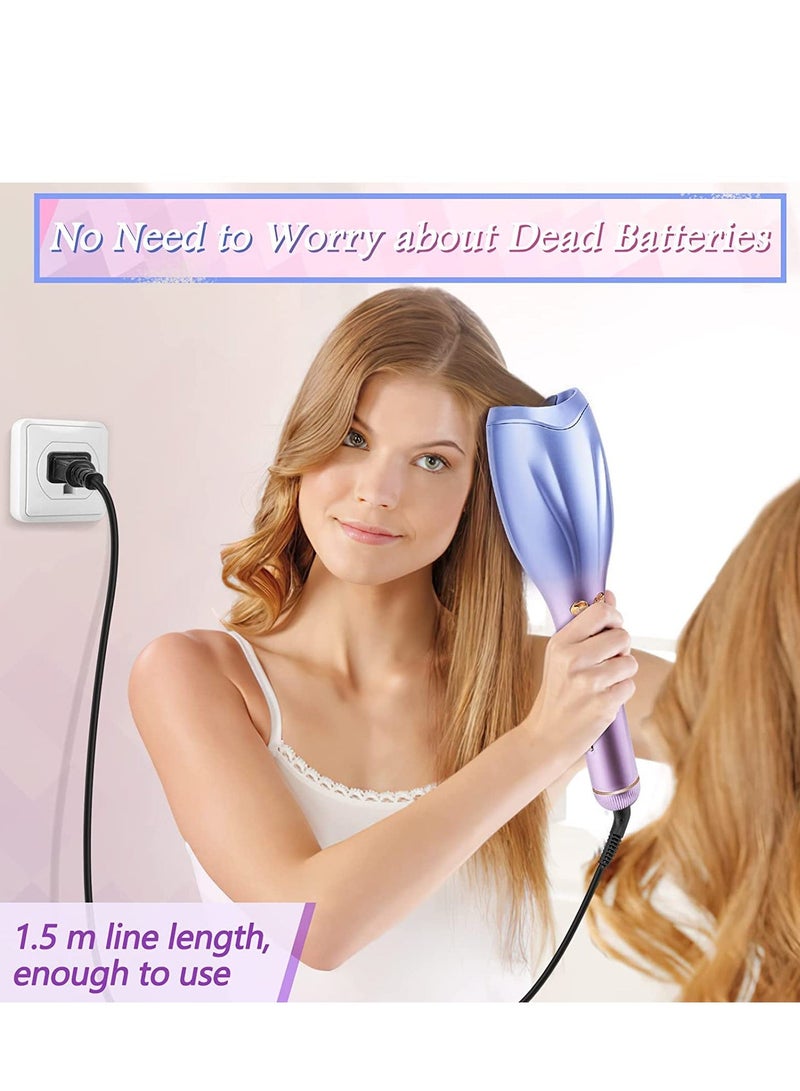 Y&D Auto Hair Curler, Automatic Curling Iron, Electric Iron Wand with Adjustable Temperature and Timer, PTC Heating 30 Min Shut-off, Fast for Styling" - Image 3