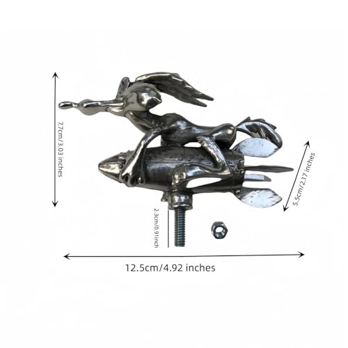 BEMKWG Coyote Trucks Hood Ornament Cartoon Vintage Car Ornaments Inspired by The Classic Animation Metal Rocket Hood Decoration Suitable for All Types of Cars Bonnet Motorcycles Styling - Image 2