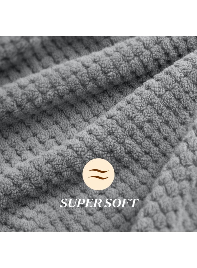 دوغي 2 عبوة كبيرة منشفة الشعر للنساء ، منشفة شعر ناعمة من الألياف الدقيقة للشعر المجعد ، عمائم الشعر سريعة الجفاف مع مرونة ، لف منشفة تجفيف الشعر للعناية بالشعر مضاد للتجعد - Image 2