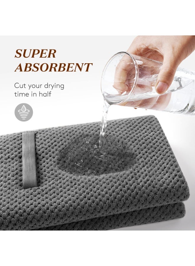 دوغي 2 عبوة كبيرة منشفة الشعر للنساء ، منشفة شعر ناعمة من الألياف الدقيقة للشعر المجعد ، عمائم الشعر سريعة الجفاف مع مرونة ، لف منشفة تجفيف الشعر للعناية بالشعر مضاد للتجعد - Image 4