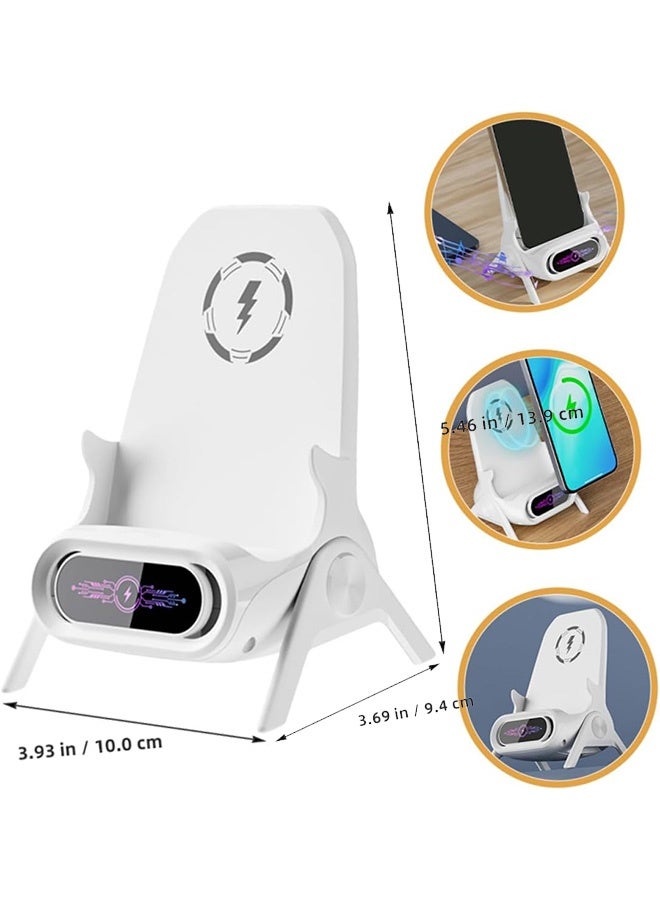 Gecomo Mini Chair Wireless Charger, Magnetic Design Desktop Phone Holder, Portable Magnetic Charging Station with Speaker Function - Image 2