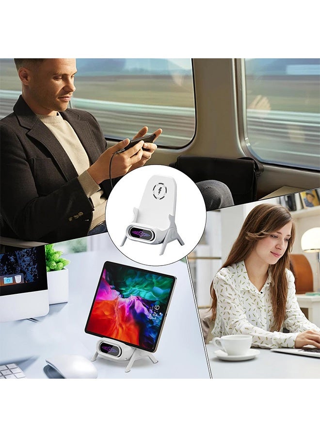 Gecomo Mini Chair Wireless Charger, Magnetic Design Desktop Phone Holder, Portable Magnetic Charging Station with Speaker Function - Image 5