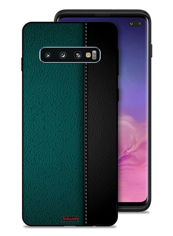 Tolwak Samsung Galaxy S10 Plus Protective Case Cover Leather Pattern - Image 1
