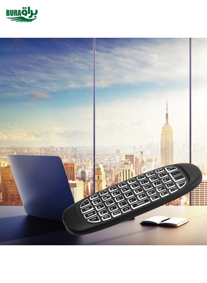 C120 Back-light Air Mouse 2.4GHz Wireless Keyboard 3D Gyroscope Sense Android Remote Controller for PC, Android TV Box / Smart TV, Game Devices