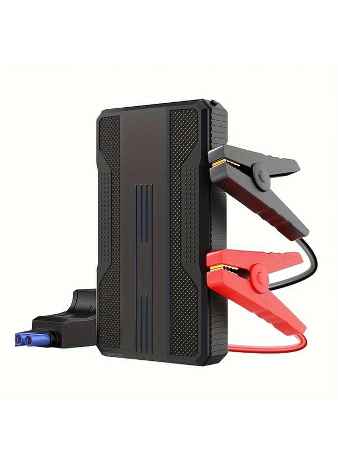 Black Car Jump Starter Portable Emergency Booster for Petrol and Diesel Vehicles with Lighting - Image 1