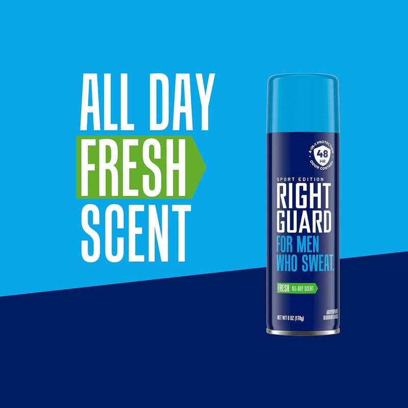 Right Guard Sport Antiperspirant Spray for Men, Fresh Scent, 6 oz - Image 5