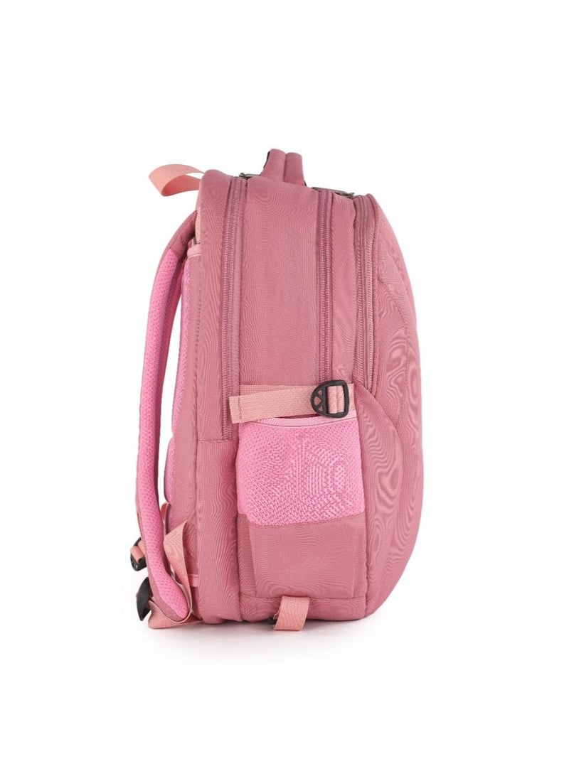 Elite Bags Elite TULIP GS264 18 Inch School Backpack for Girls, Water Resistant Lightweight Laptop Backpack with 2 Main Compartments, Trolley Sleeve, Front Zipper Pocket, Side Bottle Pockets, Spinal Comfort Back Support, Pink - Image 3