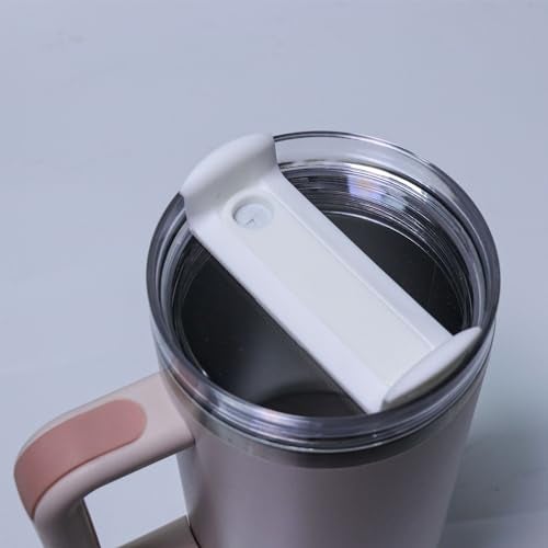 Horsdo 40oz Tumbler Lid for Stanley, Spill Proof Splash Resistant Tumbler Covers,Replacement cover for Stanley Cup Accessory(2 pack) (White, 40oz) - Image 4