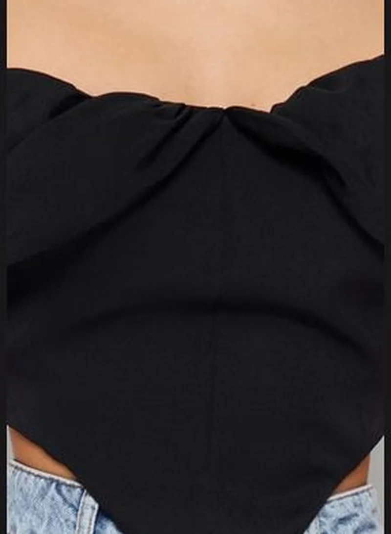 trendyol Black Carmen Collar Underwire Bustier TPRSS23BS00121