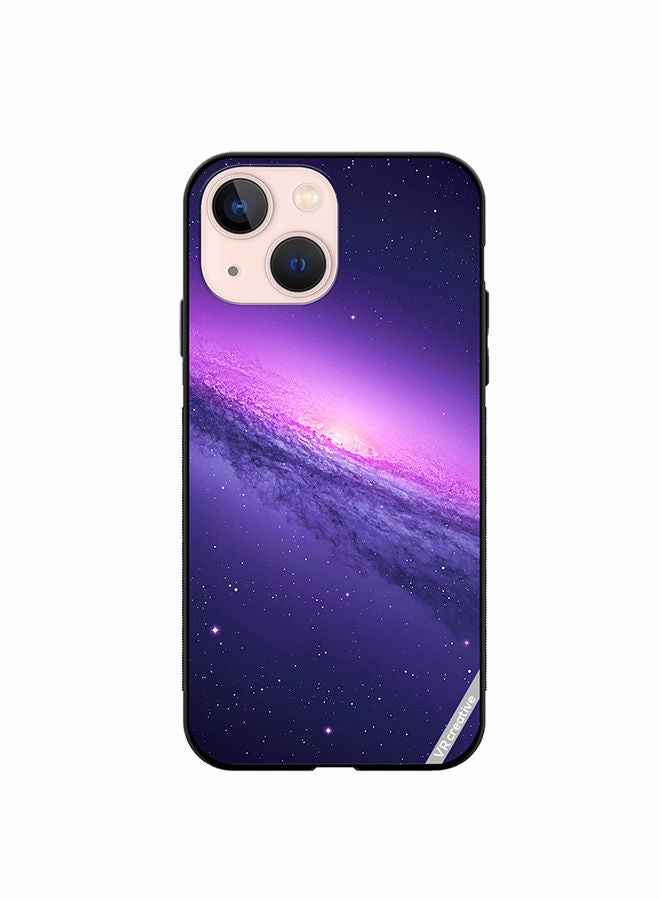 VR CREATIVE Protective Case Cover For Apple iPhone 14 Plus Abstract Crossed Lines Galaxy Seamless Design Multicolour - Image 1