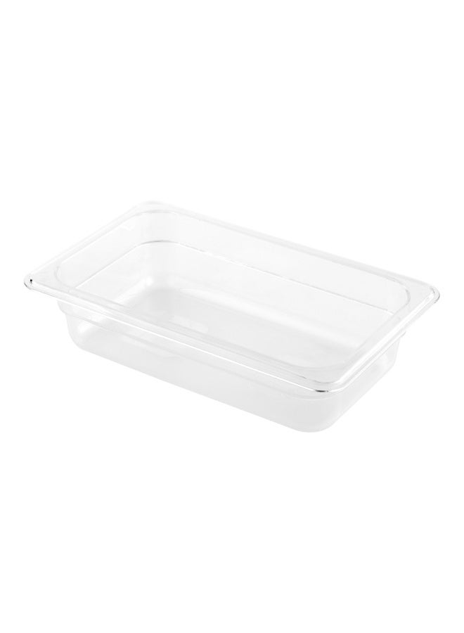 Restaurantware 2.5 Inch Deep Food Pans, 1 1/4 Size Commercial Food Storage Container - Freezable, Avoids Breaking, Clear Plastic Cold Pans, Dishwashable, For Kitchens, Restaurants, Or Cafeterias - Image 1
