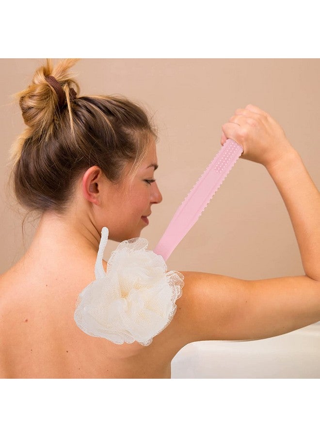 MOKRUSH 2 in 1 Back Body Bath Brush with Bristles and Loofah, Curved Long Handle, Dry/Wet Uses - Image 5
