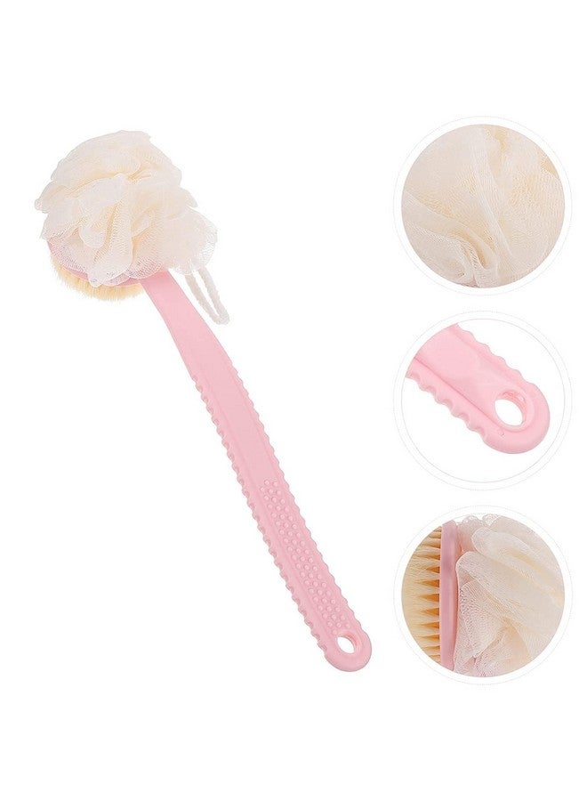 MOKRUSH 2 in 1 Back Body Bath Brush with Bristles and Loofah, Curved Long Handle, Dry/Wet Uses - Image 4