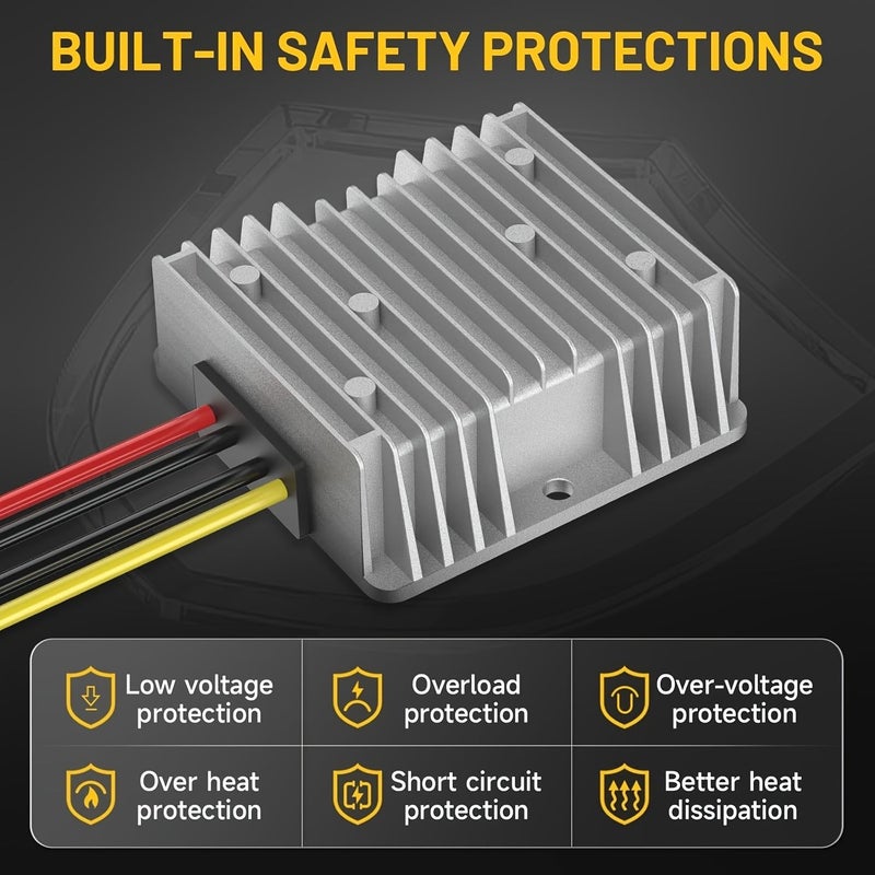 20V To 12V DC Voltage Regulator Converter 12V 15A 180W Compatible With 20V DeWalt Battery With On Off Switch Power Adapter For Electric Vehicles 1 Piece - Image 5