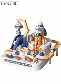 GROIC Car Adventure Toy,Space Theme Rescue Race Track Toys,Preschool Vehicle Playset Gifts,Puzzle Car Toys for Kids  - Image 1