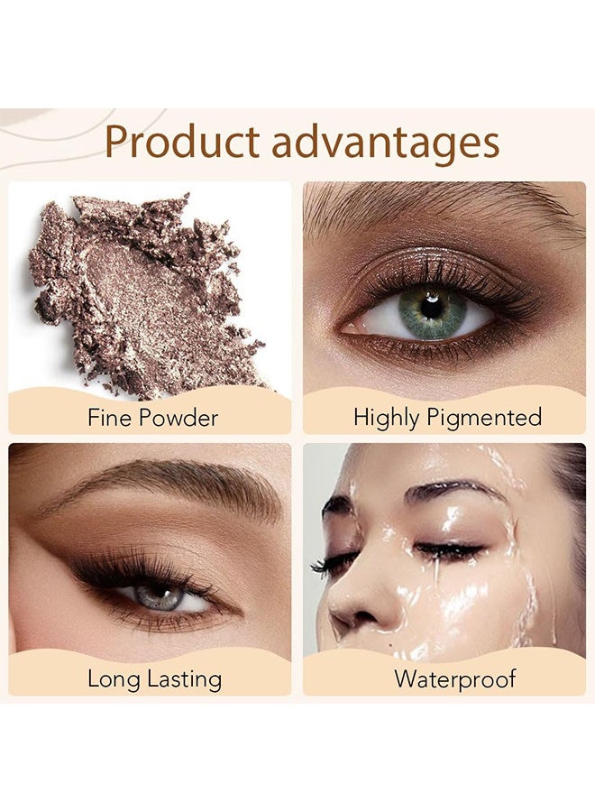 MYHO Eyeshadows Palette Makeup for Women, Neutral Nude Brown Eye Shadow, Powder Cream Glitter Matte Shimmer Quads Eyeshadow Palette, Long-lasting Pigmented Waterproof, Sombras Para Ojos - Image 4