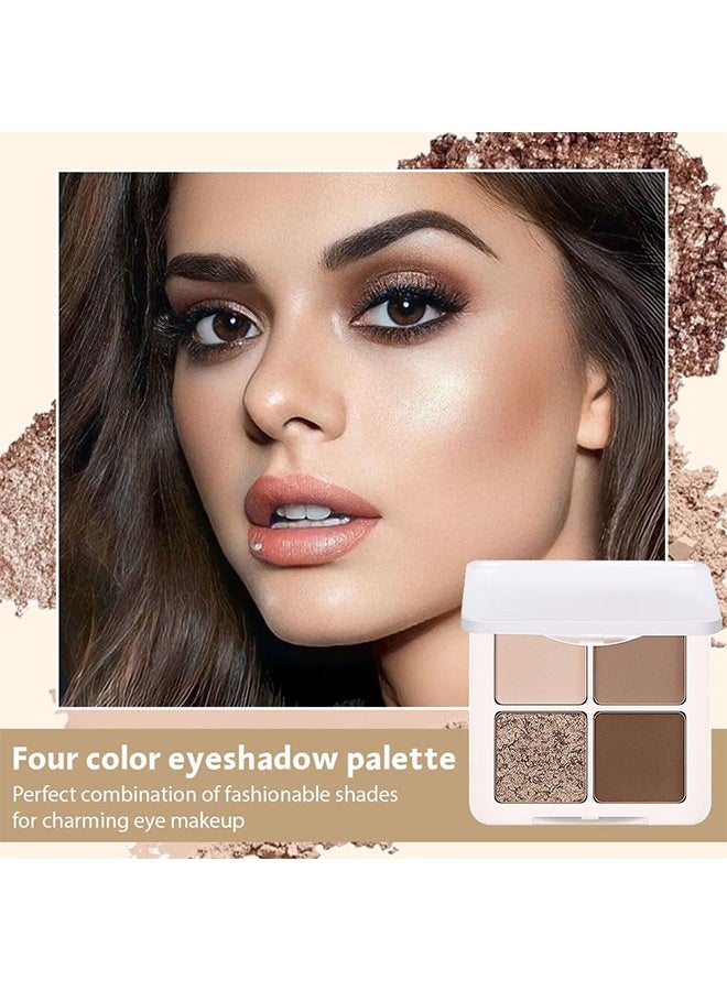MYHO Eyeshadows Palette Makeup for Women, Neutral Nude Brown Eye Shadow, Powder Cream Glitter Matte Shimmer Quads Eyeshadow Palette, Long-lasting Pigmented Waterproof, Sombras Para Ojos - Image 2