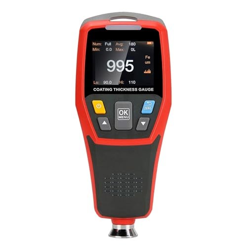 Rocky Mars Paint Thickness Gauge for Cars 343D Upgraded Coating Wet Film Thickness Gauge Paint Correction Precious Metal Tester Tool with Visual Go-NoGo Indicator Auto Rotatable Display - Image 1