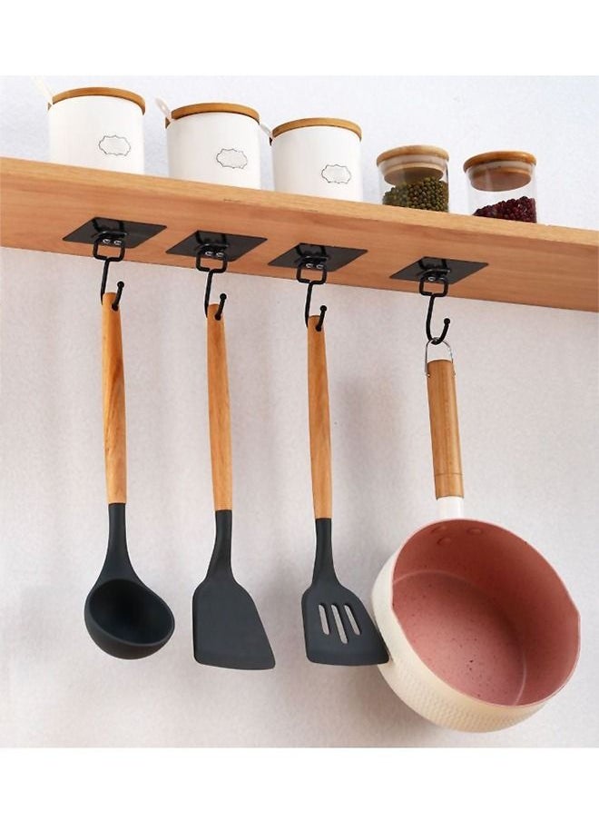 MITOYO - 10-Piece Wall Hooks - Self Adhesive Hook - Without Nails Drill Free Strong Sticky Hook - Hanging Heavy Duty - for Home, Bathroom, Kitchen, Office - Image 1