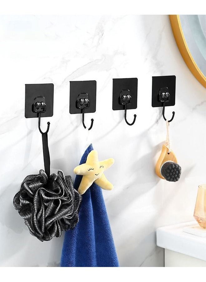 MITOYO - 10-Piece Wall Hooks - Self Adhesive Hook - Without Nails Drill Free Strong Sticky Hook - Hanging Heavy Duty - for Home, Bathroom, Kitchen, Office - Image 1