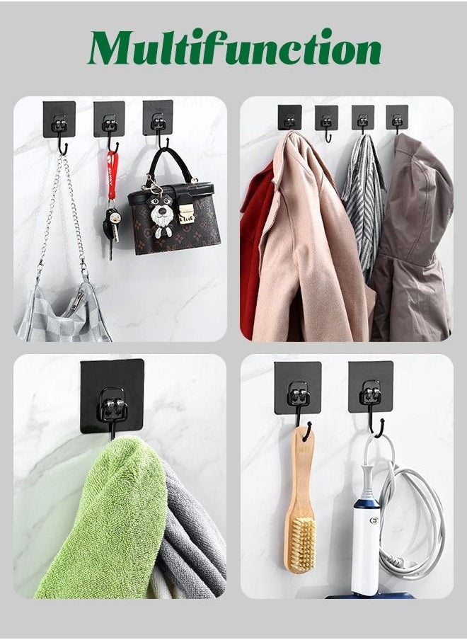 MITOYO - 10-Piece Wall Hooks - Self Adhesive Hook - Without Nails Drill Free Strong Sticky Hook - Hanging Heavy Duty - for Home, Bathroom, Kitchen, Office - Image 1