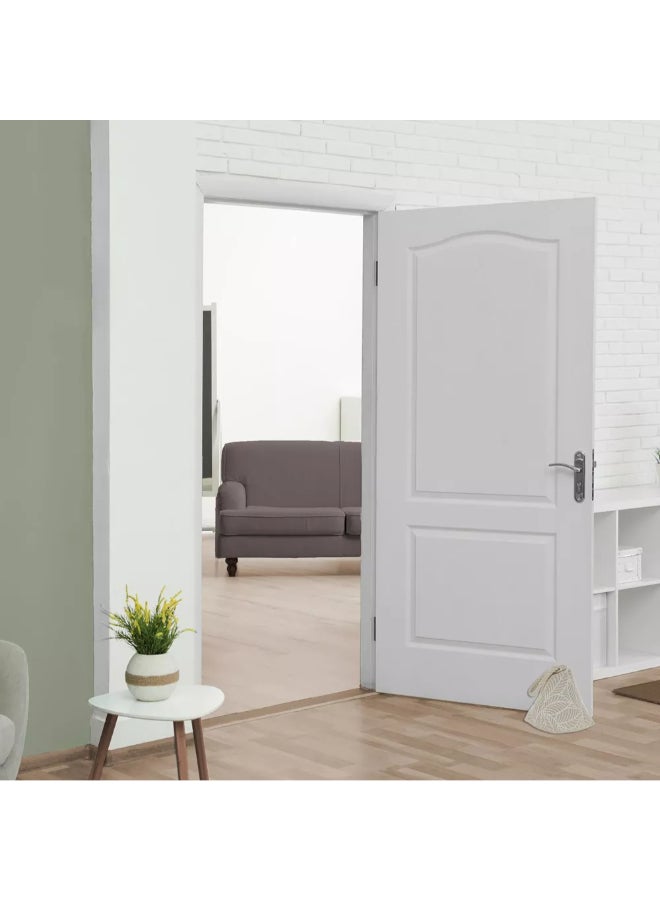 LUANCE Jungle Print Weighted Door Stop Bag with Handle Beige and White 8 x 5.8 x 5.8 Inch 40101079 - Image 3