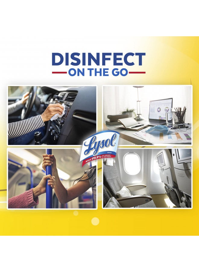 Lysol Disinfectant Handi-Pack Wipes, Multi-Surface Antibacterial Cleaning Wipes, for Disinfecting and Cleaning, Lemon and Lime Blossom, 480 Count (Pack of 6) - Image 3