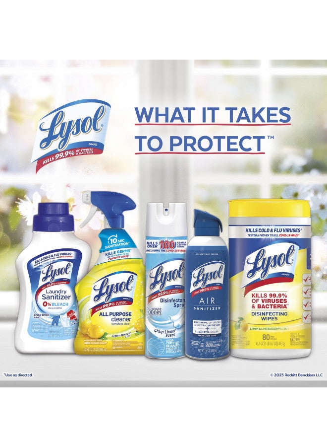 Lysol Disinfectant Handi-Pack Wipes, Multi-Surface Antibacterial Cleaning Wipes, for Disinfecting and Cleaning, Lemon and Lime Blossom, 480 Count (Pack of 6) - Image 5