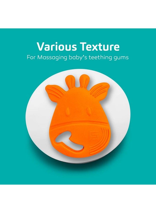 BuddsBuddy 100% Bpa Free Soft Silicone Baby Teether For 3 To 6 Babies (Zuzu Orange) - Image 4