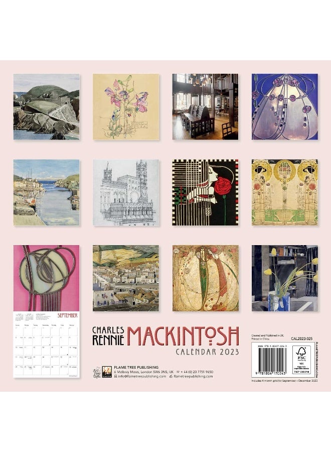 Charles Rennie Mackintosh Wall Calendar 2023 (Art Calendar)  - Image 2